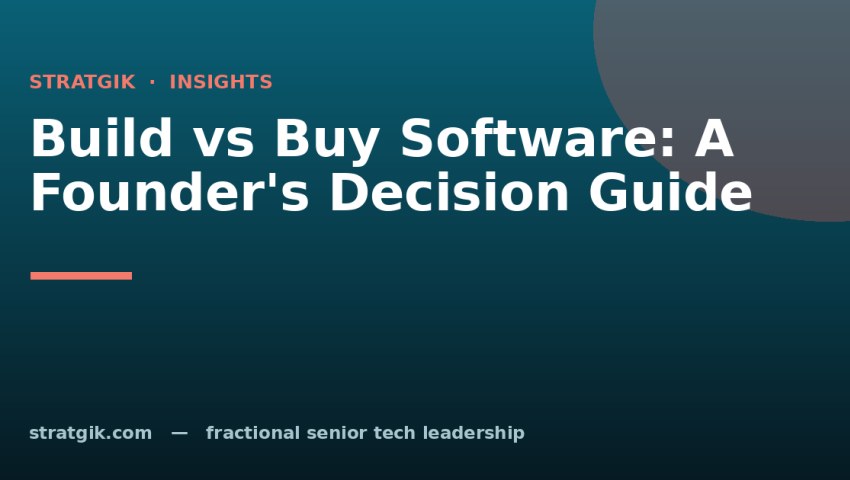 Build vs Buy Software: A Founder's Decision Guide