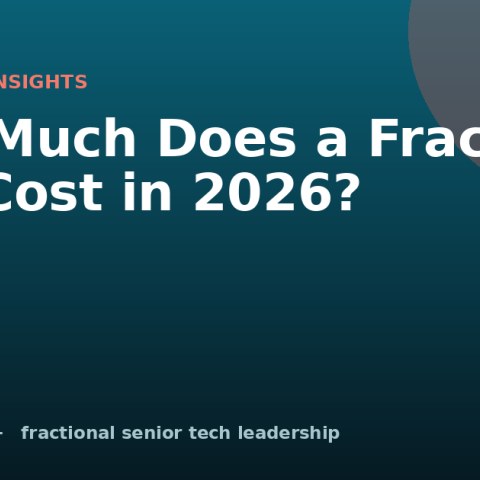 How Much Does a Fractional CTO Cost in 2026?