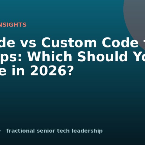 No-Code vs Custom Code for Startups: Which Should You Choose in 2026?