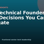 Non-Technical Founder? 7 Tech Decisions You Cannot Delegate